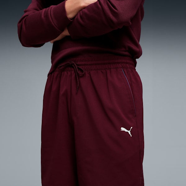 BMW M Motorsport Men's 7" Woven Shorts, Ruby Shimmer, extralarge-IND